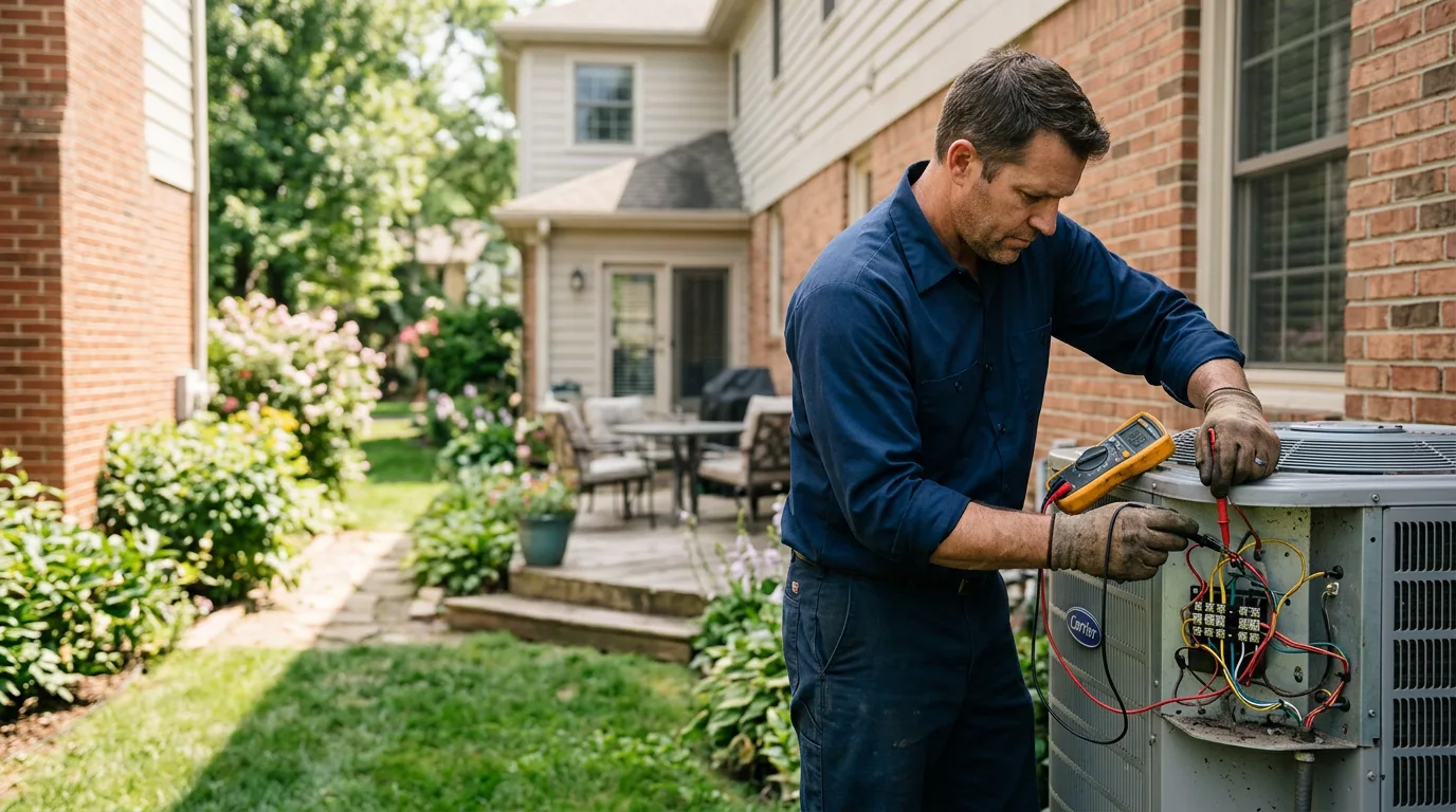 HVAC technician working near New Lisbon, NY
